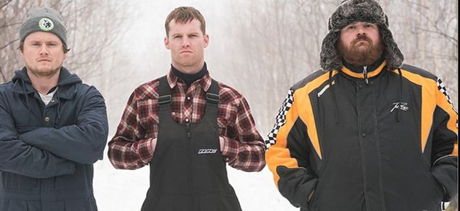 K. Trevor Wilson, Jared Keeso și Nathan Dales în „Letterkenny”.