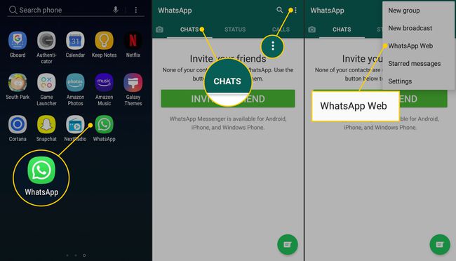 WhatsApp Web v aplikaciji WhatsApp na telefonu Android