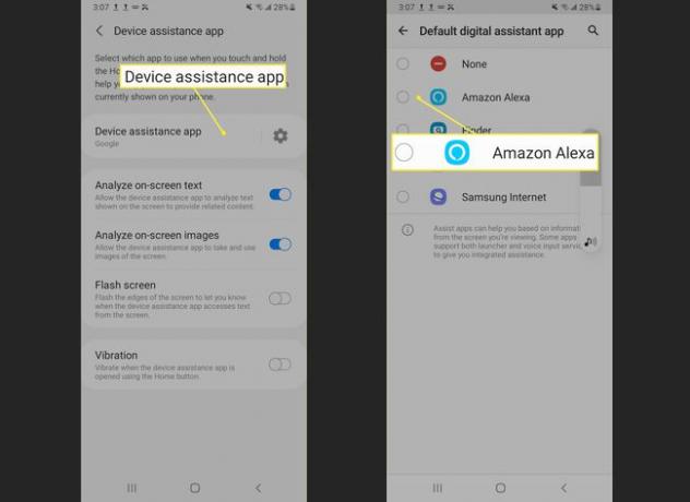 Setarea Alexa ca implicită pe Android