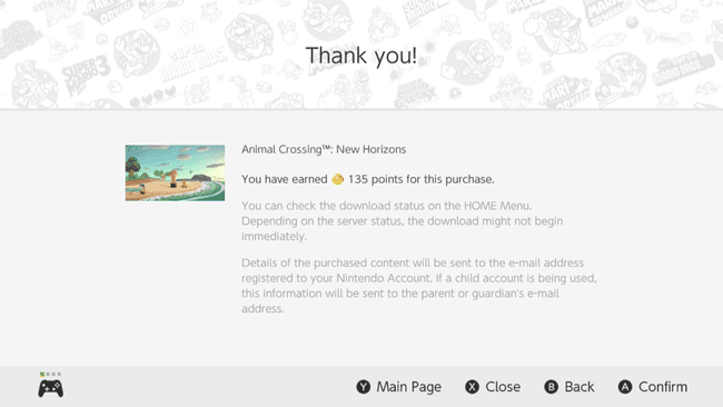 Animal Crossing: New Horizon은 Nintendo eShop에서 구입했습니다.