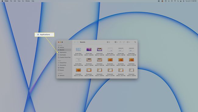 التطبيقات في macOS Finder