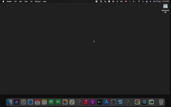 Кнопка остановки на панели инструментов Mac Screenshot