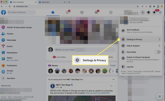 Facebook의 설정 및 개인 정보 보호