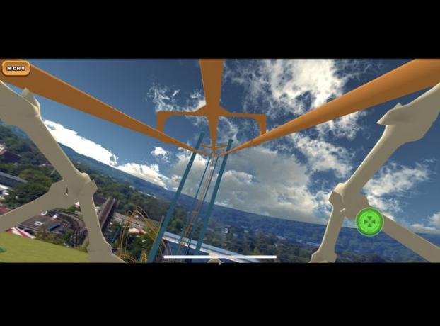 Εφαρμογή Roller Coaster VR Theme Park στο iPhone.