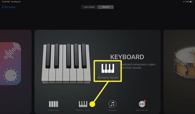GarageBand Appi avaekraan iPadOS 13 jaoks