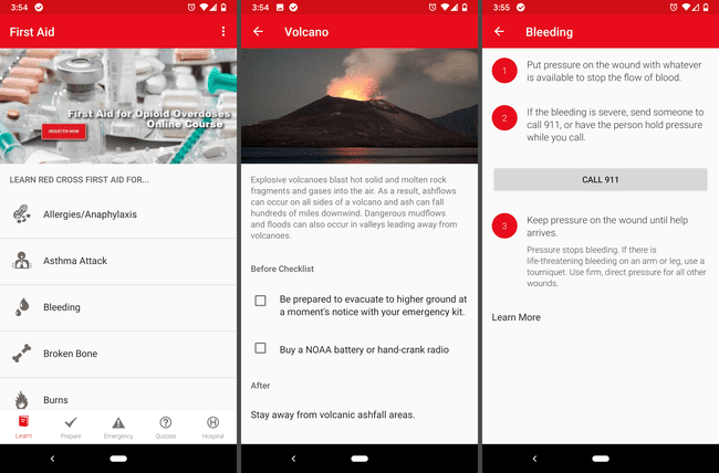 Приложение First Aid для Android от Красного Креста