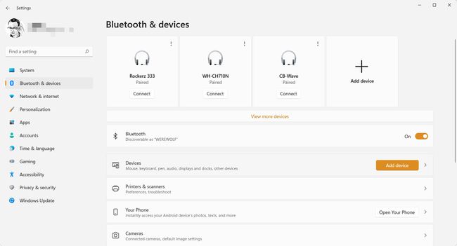 Bluetooth a zařízení ve Windows 11