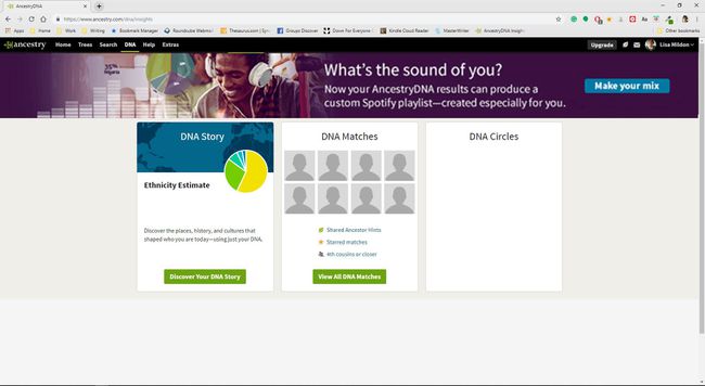 Spotifyプレイリストを作成する場所を示す祖先のWebサイト。