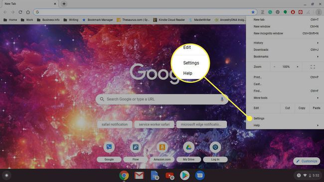 Configuración en Chrome para ChromeOS