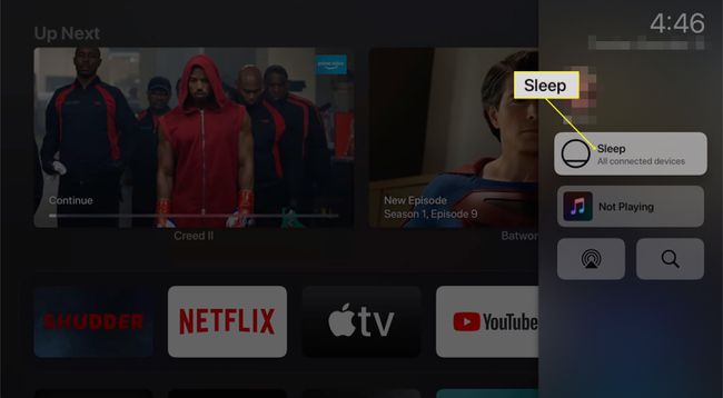Možnost spanja na Apple TV