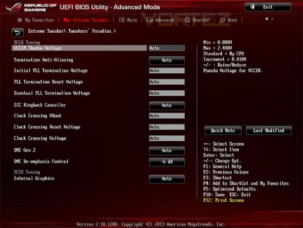 ASUS UEFI BIOS მენიუ