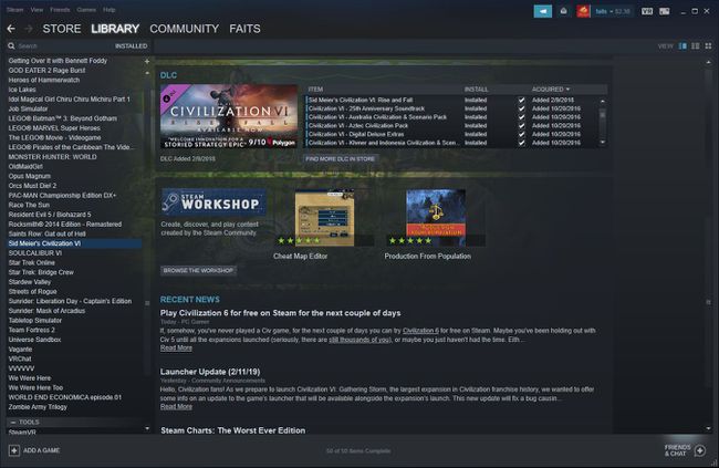 Um jogo Steam que suporta o Steam Workshop