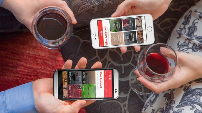 Hello Vino Wein App auf einem iPhone und Android Smartphone