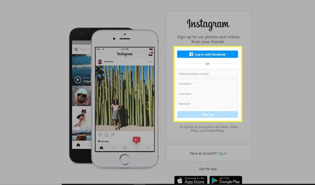 Instagram - web'de başka bir hesap oluşturun