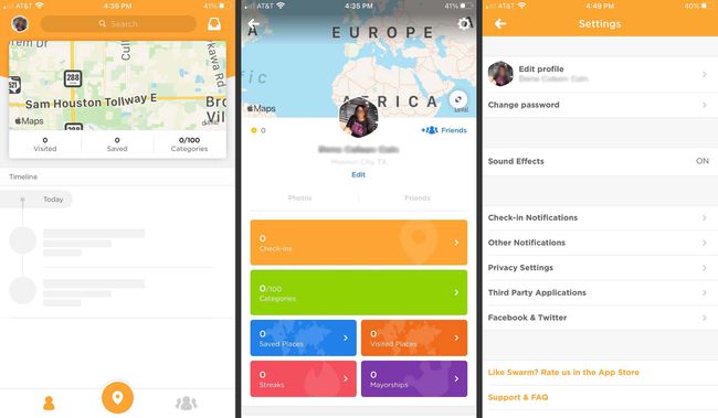 Profil- und Datenschutzeinstellungen auf Swarm.