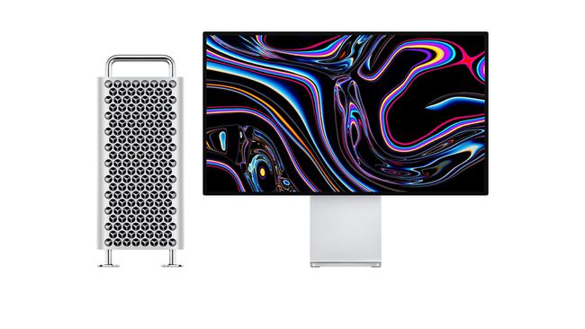 Mac Pro 데스크탑 컴퓨터 및 모니터 설정