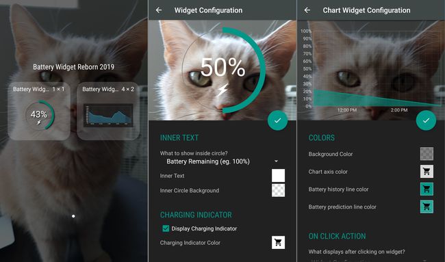 Battery Reborn widgetek és beállítások Androidhoz