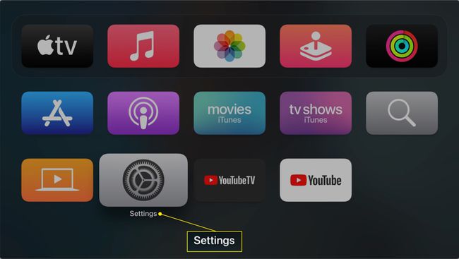 Apple TV पर हाइलाइट की गई सेटिंग