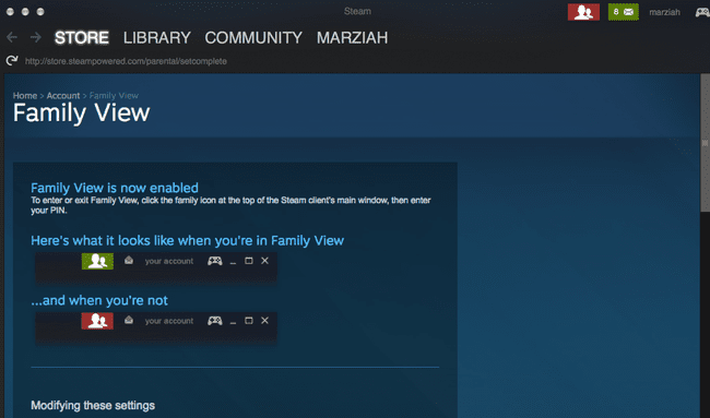 Family View na Steamu