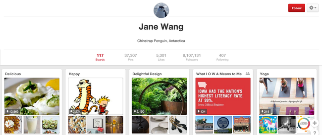 Jane Wang Pinterest lenta