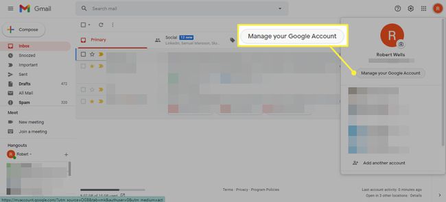 Gerenciar sua Conta do Google no Gmail