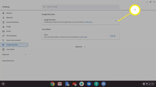 Chromebook의 Google Play 스토어 설정