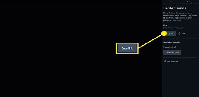 วิธีคัดลอกลิงก์ Watch Party เพื่อแชร์วิดีโอ Amazon ของคุณกับผู้อื่น