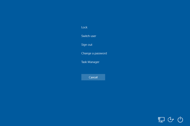 Windows 10 Ctrl-Alt-Del ekranı