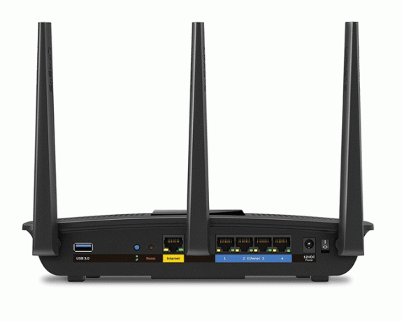 Imagem de um roteador sem fio inteligente de banda dupla AC1750 Linksys