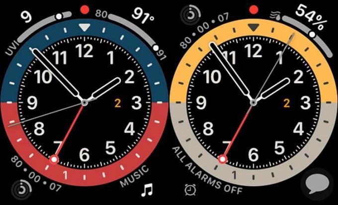 GMT pulksteņa ciparnīca Apple Watch.