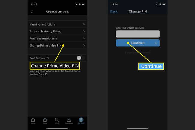 Prime Video PINを変更し、iOSアプリで強調表示を続ける