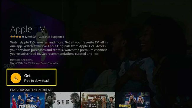 รับการเน้นในหน้าจอแอพ Apple TV บน Fire TV