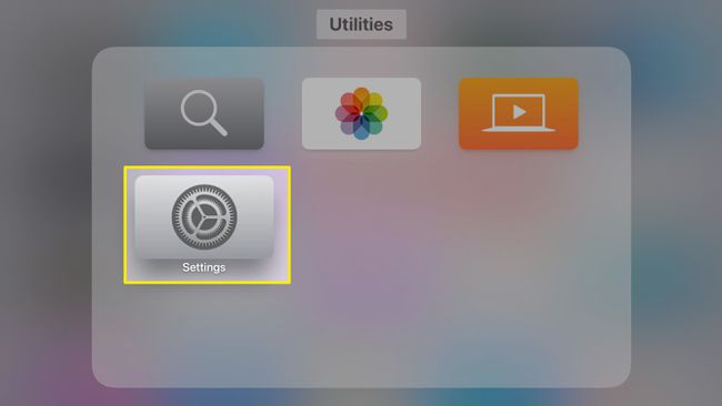 Appen Inställningar på Apple TV.