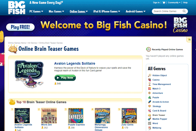 Online hlavolamy na BigFishGames.com