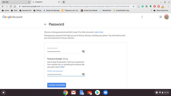 Zmena hesla v prehliadači Google Chrome pre Chromebook.