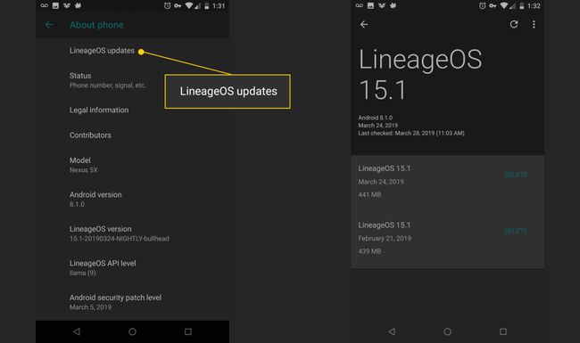 Actualizări LineageOS