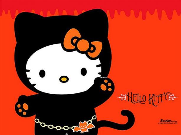 Zrzut ekranu tapety Hello Kitty Halloween