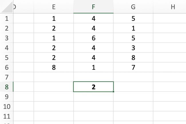 Excel, mis näitab funktsiooni tulemust