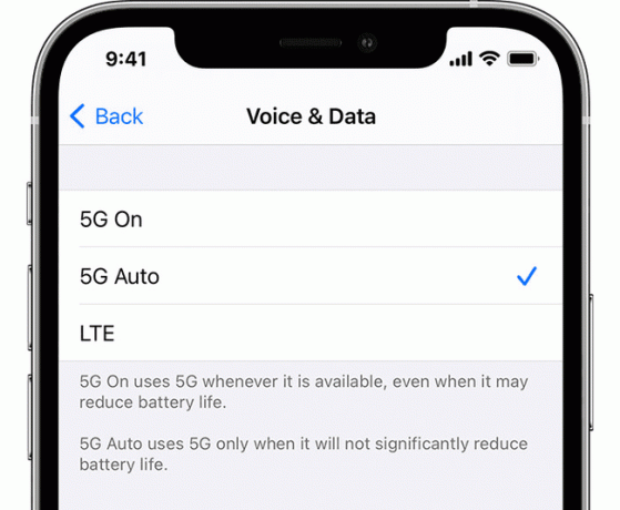 iPhone 12 5G -asetus