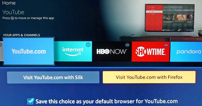 Dostop do spletnega mesta YouTube.com na Amazon Fire TV Stick