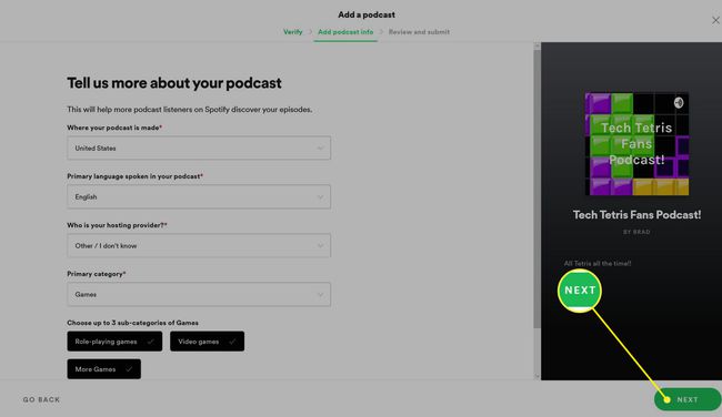 Soumettre un podcast sur le site Spotify for Podcasters.