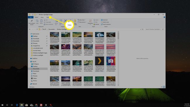 Zkopírovaná složka Windows Spotlight Images