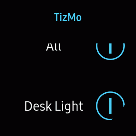 TizMo Galaxy Watch uygulamasının ekran görüntüsü.