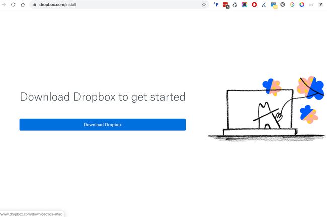 Stranica za preuzimanje Dropboxa