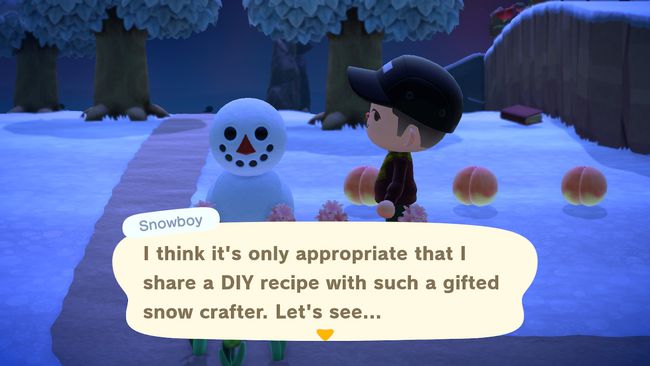 Ідеальний Сніговик винагороджує гравця рецептом, який зроби сам