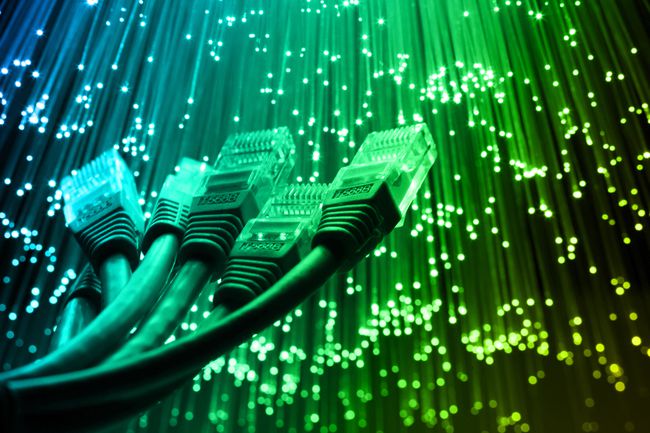 광섬유 라이트 인터넷 개념의 네트워크 케이블