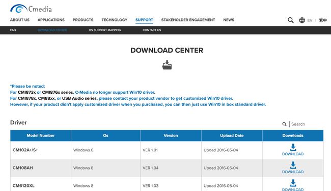 Cmedia İndirme Merkezi web sitesi