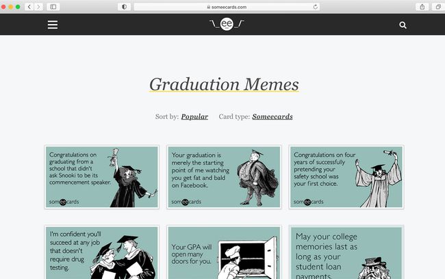 Someecards.com memes de graduación