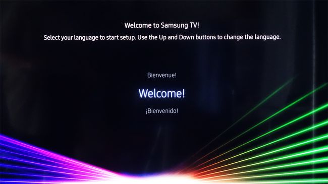 „Samsung UN40KU6300“ pirmą kartą pasisveikinimo ekranas