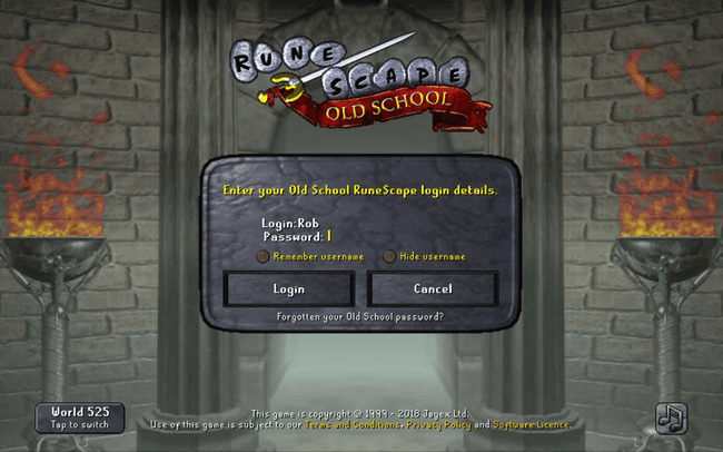 Schermata di Old School RuneScape